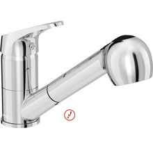 Mitigeur de cuisine monocommande Avital avec douchette extractible, basse pression