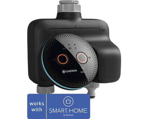 Programmateur d'arrosage Gardena smart Irrigation Control pour deux voies, compatible avec Smart Home by Hornbach.