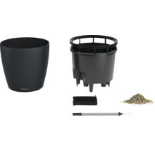 Kit complet pot de fleurs Lechuza avec bac, système d'arrosage, insert de plantation et substrat.