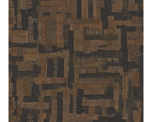 Papier peint intissé avec motif géométrique abstrait et structure fine effet lin.