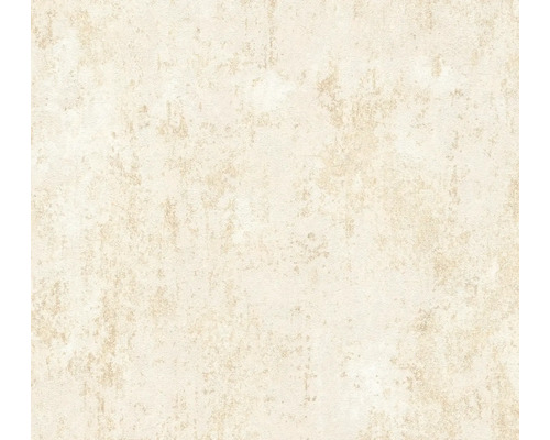 Papier peint intissé beige à surface structurée avec un aspect béton et un style shabby chic.