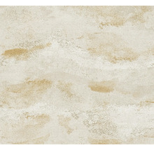 Papier peint intissé avec surface structurée et motifs beiges abstraits aspect pierre.