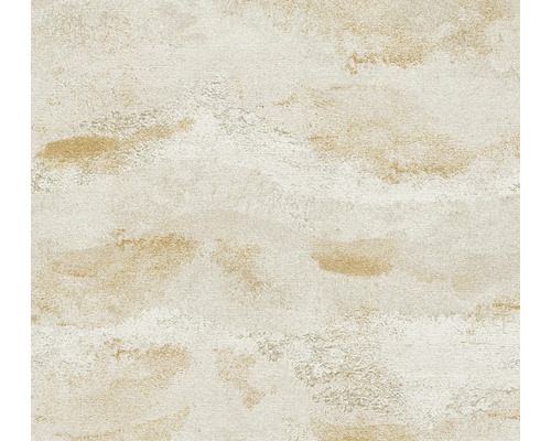 Papier peint intissé avec surface structurée et motifs beiges abstraits aspect pierre.
