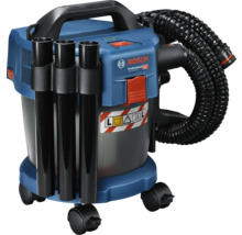 Aspirateur eau et poussière sans fil Bosch Professional GAS 18V-10 L avec tubes, flexible et roulettes.