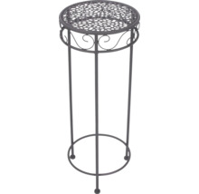 Runder Blumenhocker aus Metall mit dekorativem Lochmuster und Ornamenten.