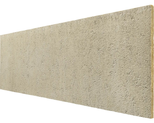 Rechteckige Fassadenplatte mit grober, strukturierter Oberfläche.