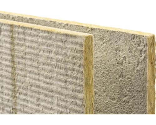 Dämmplatte aus Steinwolle für die Gebäudeisolierung mit strukturierter Oberfläche.