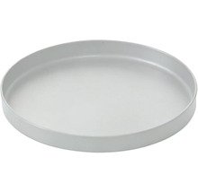 Soucoupe ronde en plastique pour plantes, blanche.