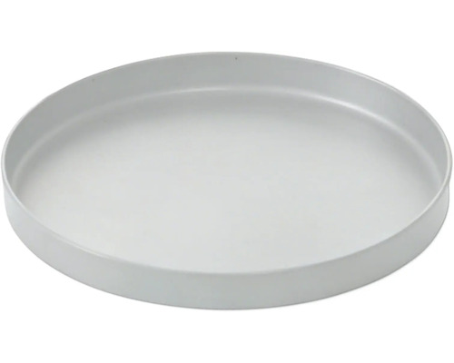 Soucoupe ronde en plastique pour plantes, blanche.