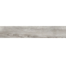 Revêtement de sol aspect bois avec veinage détaillé et nœuds.