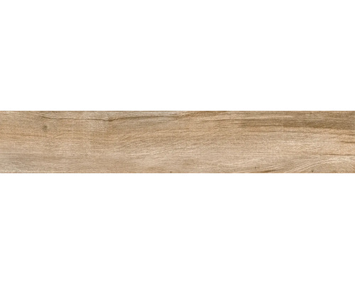Carreau de sol aspect bois avec veinage marqué.