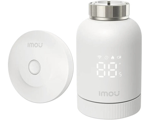 Thermostat de radiateur intelligent Imou avec affichage numérique et passerelle pour le contrôle du chauffage.