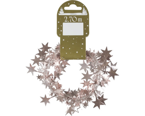 Guirlande d'étoiles, longueur 2,70 mètres, décoration de Noël.