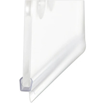 Joint de douche transparent en tant que profilé déflecteur d'eau pour le bord inférieur des portes de douche en verre.
