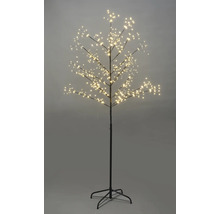 Dekorativer LED-Lichterbaum mit warmweißen Lichtern und schwarzem Metallständer.