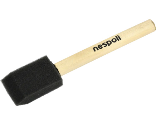 Nespoli Schaumpinsel mit Holzstiel.