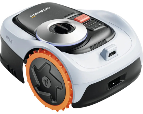 Segway Navimow Mähroboter mit Allradantrieb, Kamera-Navigation und geländegängigen Rädern.