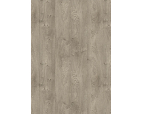 Revêtement de sol stratifié avec veinage naturel et nœuds de bois visibles, aspect planches.