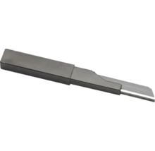 Schwarzes Cuttermesser aus Kunststoff mit ausziehbarer Abbrechklinge aus Metall.