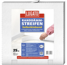 Lugato bande de rive autocollante, rouleau de 25 mètres, hauteur 50 millimètres, épaisseur 5 millimètres, en mousse PE.