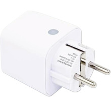 Prise intelligente Wi-Fi Shelly Plug M Gen3 avec bouton de commande.