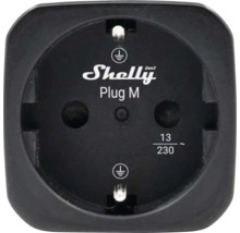 Prise connectée Shelly Plug M Gen3 avec mise à la terre pour 230 volts et 13 ampères.