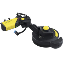Accessoire coupe-bordure Yarbo pour robot tondeuse en jaune et noir.
