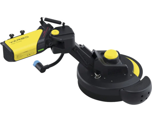 Accessoire coupe-bordure Yarbo pour robot tondeuse en jaune et noir.