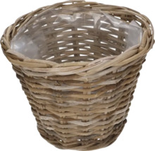 Panier à plantes Split en fibre naturelle, Ø 29 cm, H 20 cm, gris