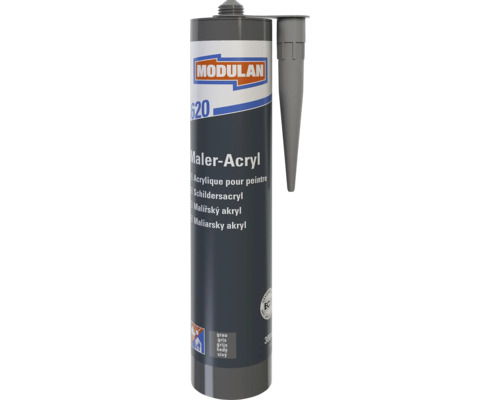 Modulan 620 Acrylique pour peintre gris 300 millilitres cartouche avec buse, à très faibles émissions.