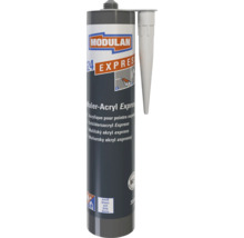 Mastic acrylique Modulan Express 624 pour peintres en cartouche de 300 millilitres avec buse.