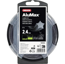 Oregon AluMax Mähfaden mit 2,4 Millimeter Durchmesser und 15 Meter Länge, sternförmiges Profil für saubere Schnitte.