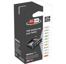 Emballage batterie lithium-ion Bosch 18 Volts, 4,0 Ampères-heures, Power for All Alliance.