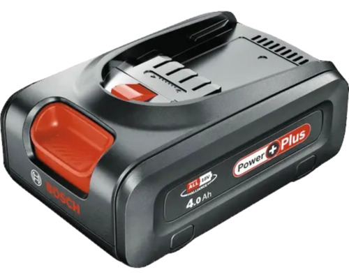 Batterie Bosch Power Plus 18 volts avec une capacité de 4,0 ampères-heures pour les appareils de la Power For All Alliance.