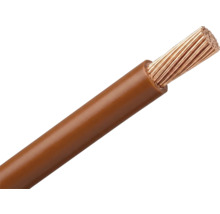 Fil électrique brun avec conducteur souple en cuivre.