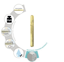 Ampoule de scellement chimique pour béton avec des propriétés de haute capacité de charge, d'ancrage sans expansion, de montage rapide et de résistance à l'humidité.