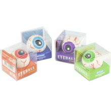 Stylex Radiergummi in Augapfel-Optik in einer Kunststoffbox, in verschiedenen Farben erhältlich.