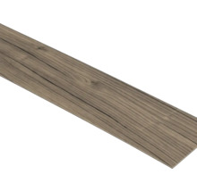 Lame de sol stratifié avec veinage bois et nœuds.