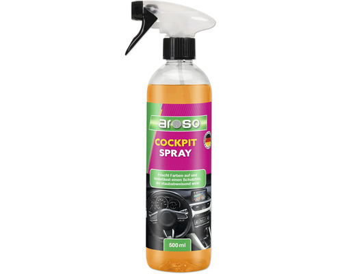 aroso Cockpit Spray zur Reinigung von Fahrzeuginnenräumen, 500 Milliliter