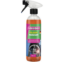 aroso Felgen-Reiniger, 500 Milliliter Sprühflasche mit oranger Flüssigkeit. Konzentrat gegen Bremsstaub. Deutsche Tradition seit 1973.
