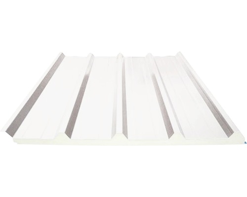 Panneau sandwich PRECIT pour toit blanc gris RAL 9002 4000 x 1000 x 40 mm