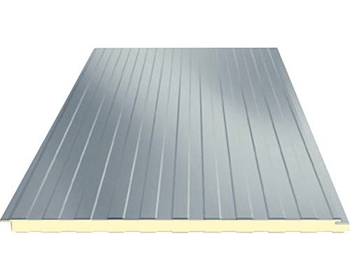 Panneau sandwich PRECIT pour mur gris anthracite RAL 7016 3000 x 1000 x 40 mm