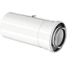 Conduit d'évacuation double paroi en plastique avec clip de fermeture pour systèmes de ventilation.