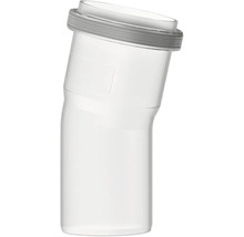 Coude de tuyau d'évacuation en plastique avec joint.