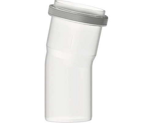 Coude de tuyau d'évacuation en plastique avec joint.