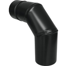 Coude de tuyau de poêle noir avec un angle