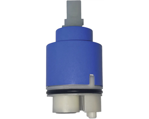 Cartouche céramique pour mitigeur monocommande, pièce de rechange pour robinetterie en plastique et céramique avec joint d'étanchéité.