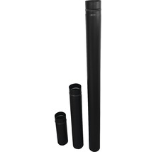 Drei Ofenrohre in verschiedenen Größen.