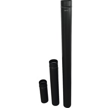 Drei Ofenrohre aus Stahl mit unterschiedlichen Längen