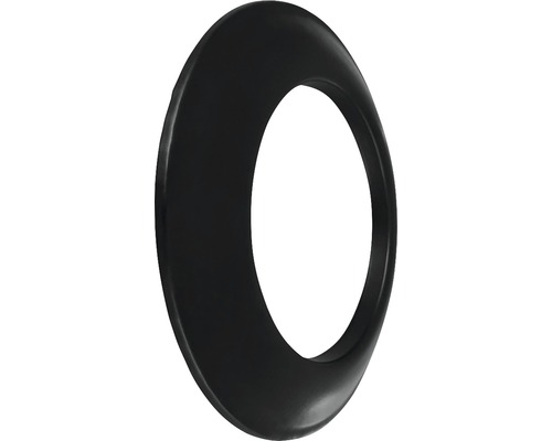 Pellet-Ofenrohr-Wandrosette Bertrams Ø 100 mm pulverbeschichtet schwarz Dichtung für Sanitärbereich, kreisförmig